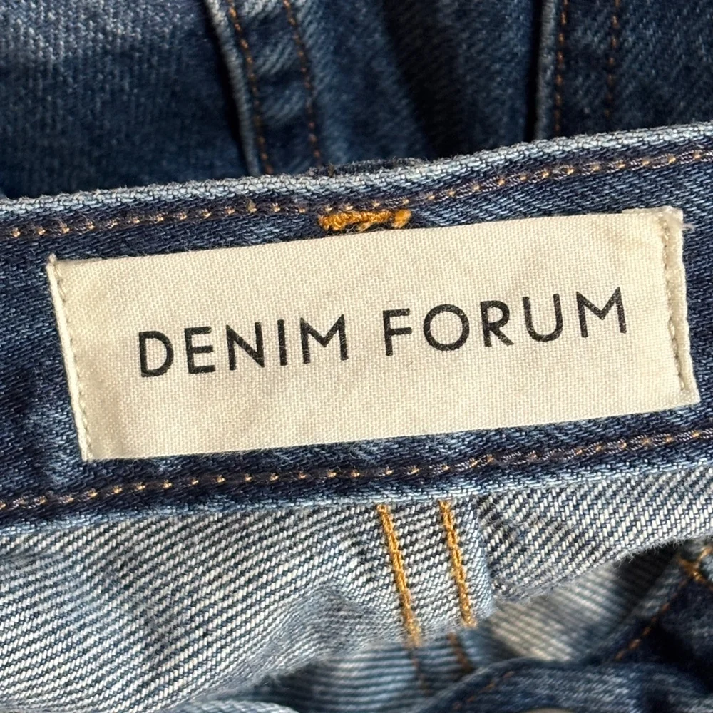 Denim Forum The Ex Boyfriend Jeans Women’s Size 24 Blue Button Fly Aritzia